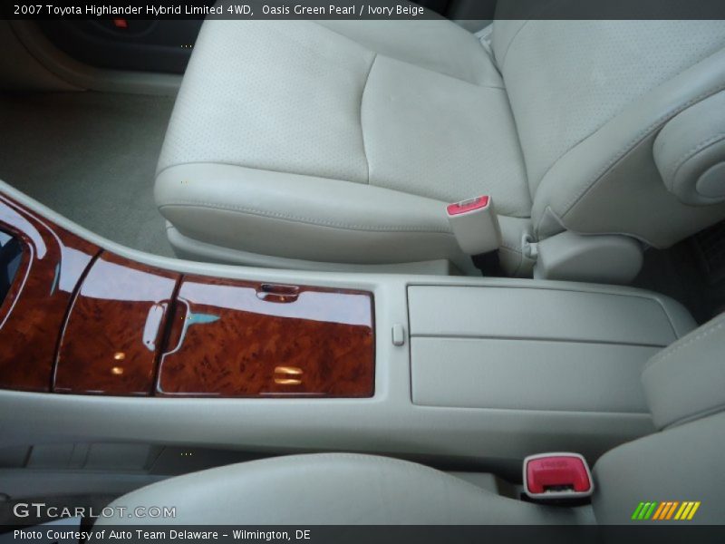 Oasis Green Pearl / Ivory Beige 2007 Toyota Highlander Hybrid Limited 4WD
