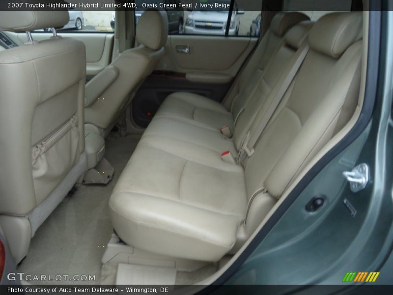 Rear Seat of 2007 Highlander Hybrid Limited 4WD