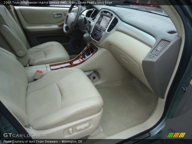 Oasis Green Pearl / Ivory Beige 2007 Toyota Highlander Hybrid Limited 4WD