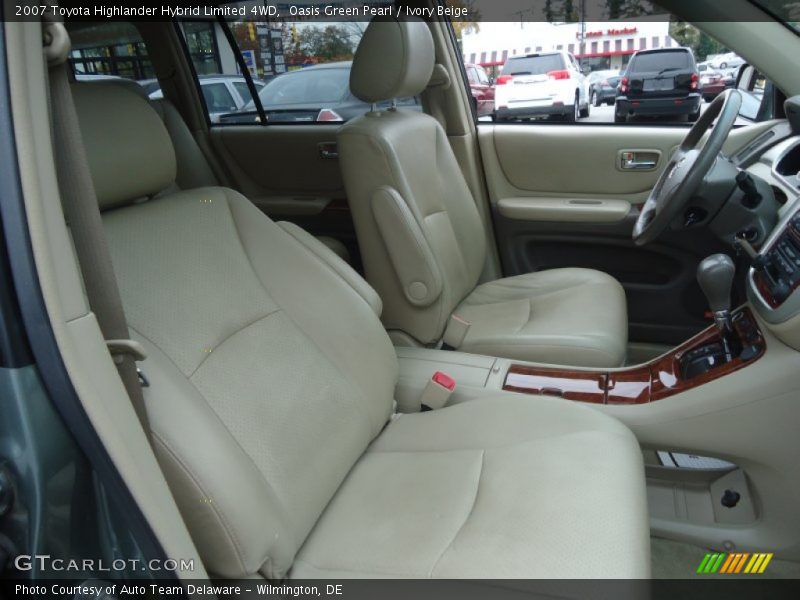 Oasis Green Pearl / Ivory Beige 2007 Toyota Highlander Hybrid Limited 4WD