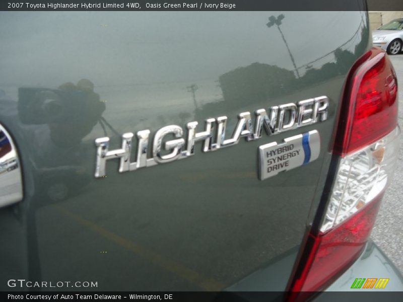 Oasis Green Pearl / Ivory Beige 2007 Toyota Highlander Hybrid Limited 4WD