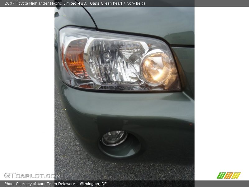 Oasis Green Pearl / Ivory Beige 2007 Toyota Highlander Hybrid Limited 4WD