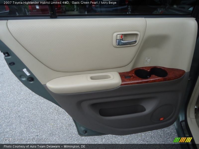 Oasis Green Pearl / Ivory Beige 2007 Toyota Highlander Hybrid Limited 4WD