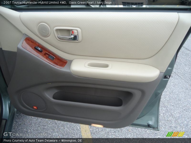 Oasis Green Pearl / Ivory Beige 2007 Toyota Highlander Hybrid Limited 4WD