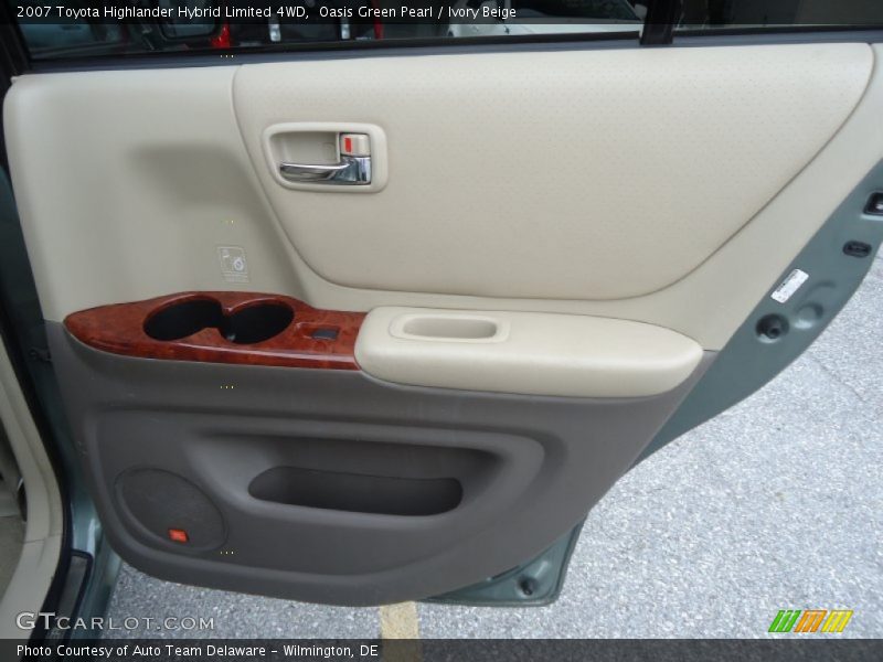 Oasis Green Pearl / Ivory Beige 2007 Toyota Highlander Hybrid Limited 4WD