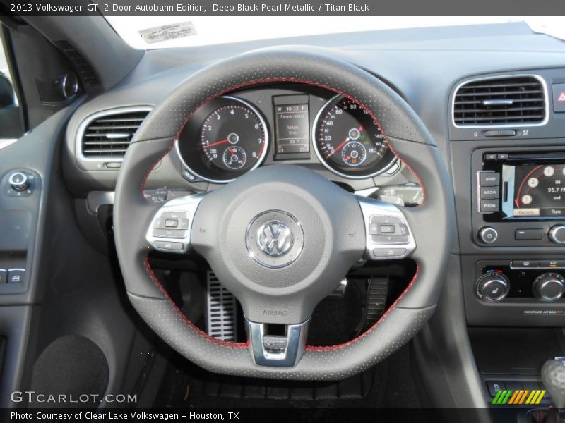 Deep Black Pearl Metallic / Titan Black 2013 Volkswagen GTI 2 Door Autobahn Edition