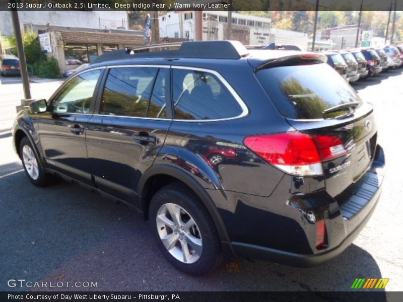 Deep Indigo Pearl / Warm Ivory Leather 2013 Subaru Outback 2.5i Limited