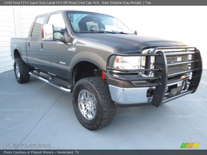 Dark Shadow Gray Metallic / Tan 2006 Ford F250 Super Duty Lariat FX4 Off Road Crew Cab 4x4