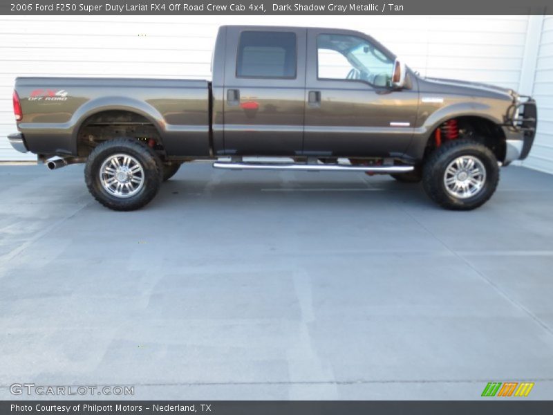 Dark Shadow Gray Metallic / Tan 2006 Ford F250 Super Duty Lariat FX4 Off Road Crew Cab 4x4