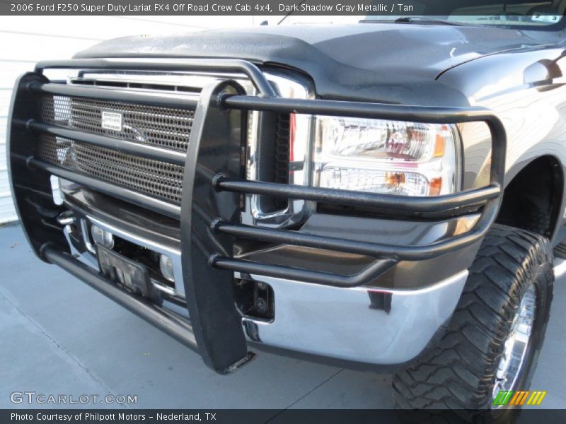 Dark Shadow Gray Metallic / Tan 2006 Ford F250 Super Duty Lariat FX4 Off Road Crew Cab 4x4