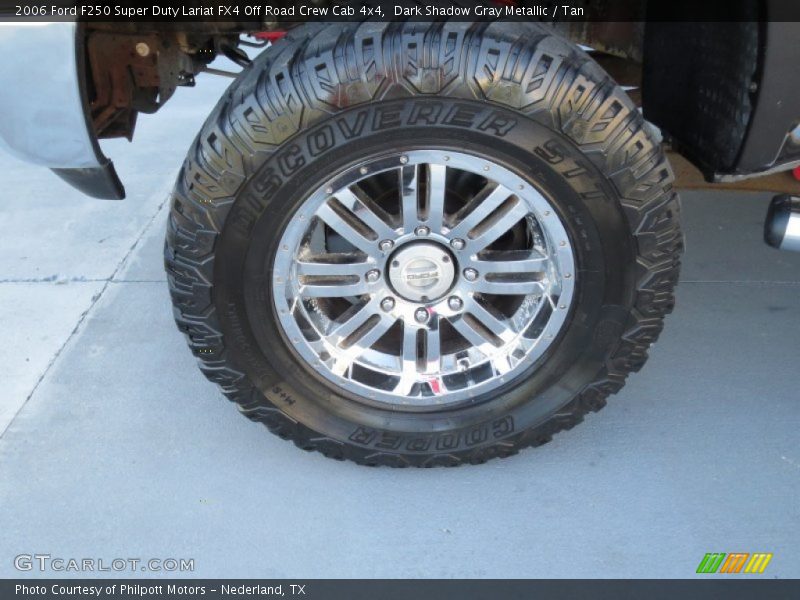 Dark Shadow Gray Metallic / Tan 2006 Ford F250 Super Duty Lariat FX4 Off Road Crew Cab 4x4