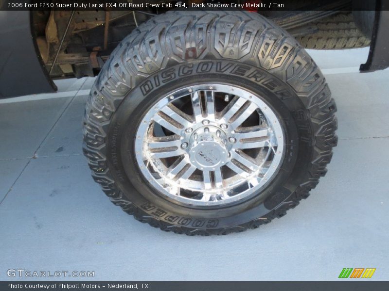 Dark Shadow Gray Metallic / Tan 2006 Ford F250 Super Duty Lariat FX4 Off Road Crew Cab 4x4