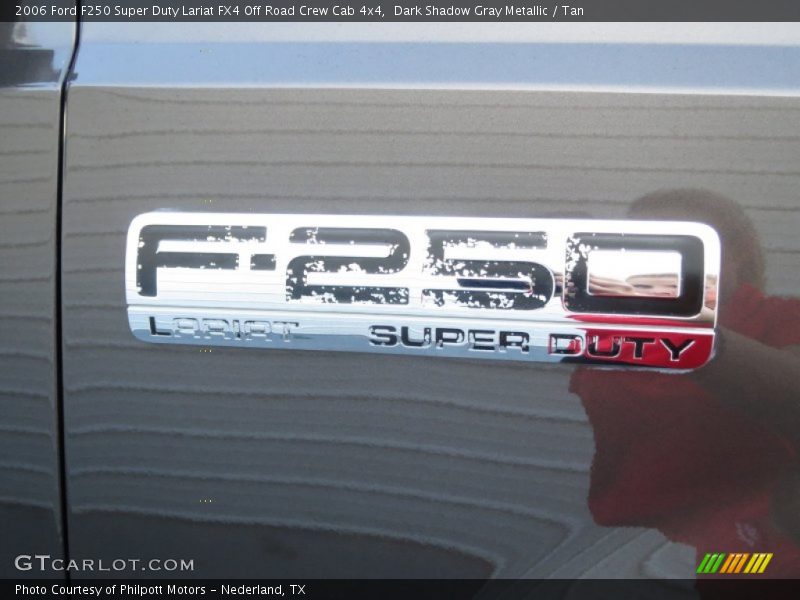 Dark Shadow Gray Metallic / Tan 2006 Ford F250 Super Duty Lariat FX4 Off Road Crew Cab 4x4