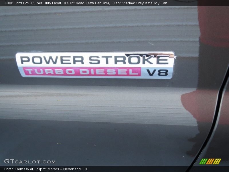 Dark Shadow Gray Metallic / Tan 2006 Ford F250 Super Duty Lariat FX4 Off Road Crew Cab 4x4