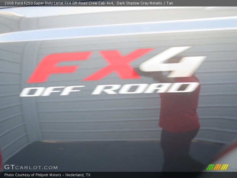 Dark Shadow Gray Metallic / Tan 2006 Ford F250 Super Duty Lariat FX4 Off Road Crew Cab 4x4