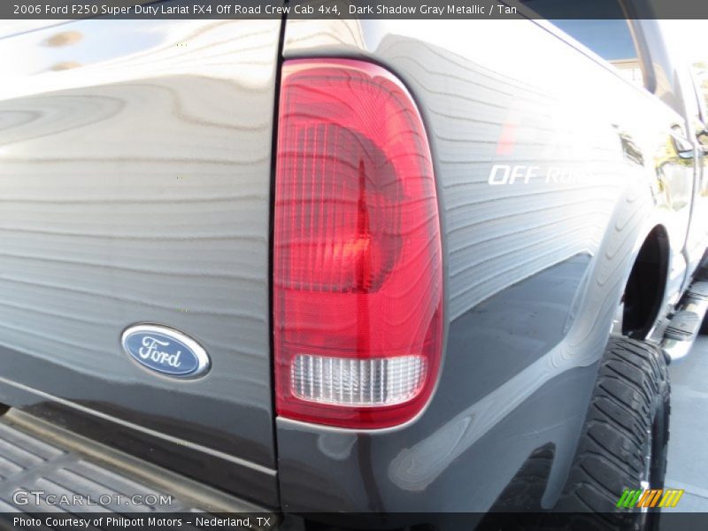 Dark Shadow Gray Metallic / Tan 2006 Ford F250 Super Duty Lariat FX4 Off Road Crew Cab 4x4