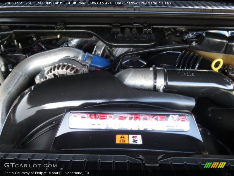 Dark Shadow Gray Metallic / Tan 2006 Ford F250 Super Duty Lariat FX4 Off Road Crew Cab 4x4