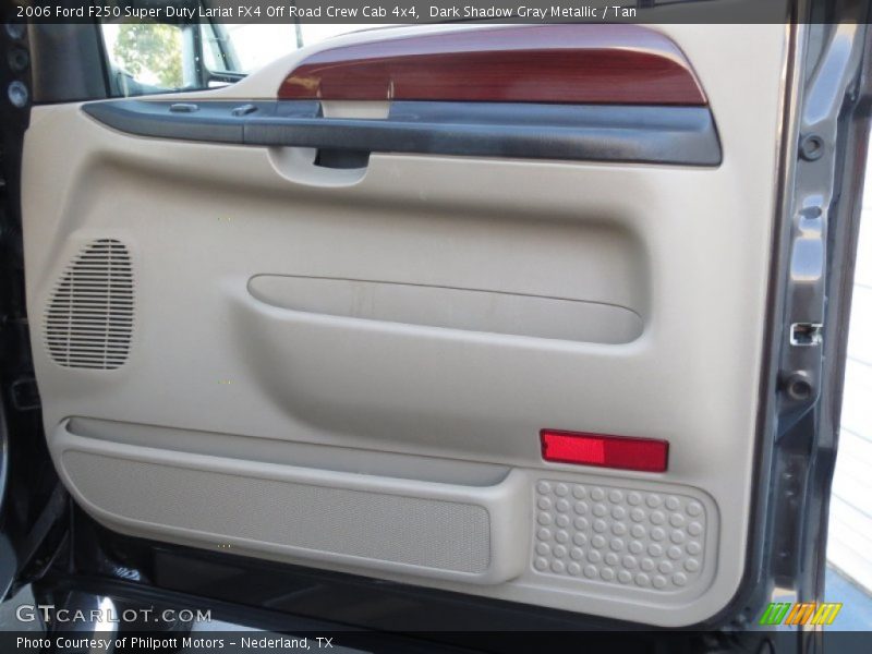 Dark Shadow Gray Metallic / Tan 2006 Ford F250 Super Duty Lariat FX4 Off Road Crew Cab 4x4