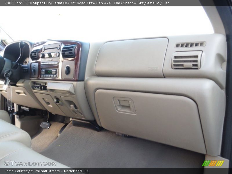 Dark Shadow Gray Metallic / Tan 2006 Ford F250 Super Duty Lariat FX4 Off Road Crew Cab 4x4