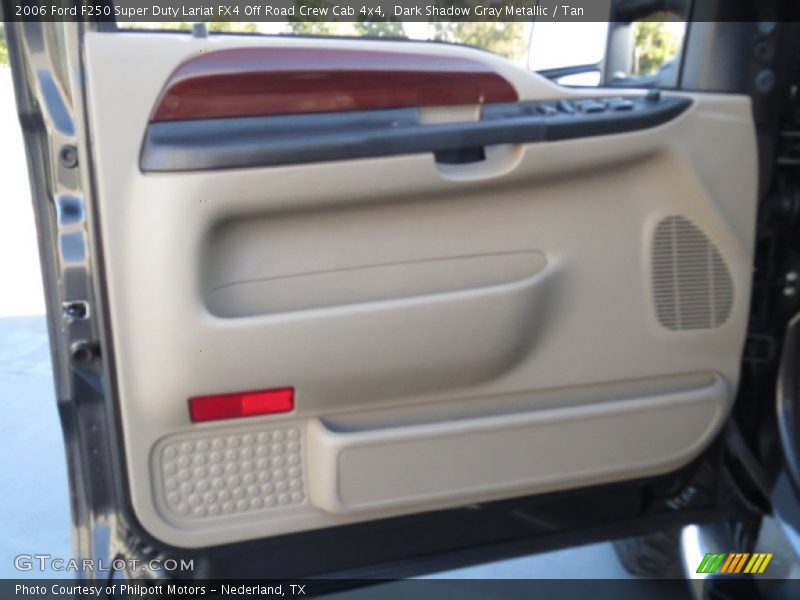 Dark Shadow Gray Metallic / Tan 2006 Ford F250 Super Duty Lariat FX4 Off Road Crew Cab 4x4