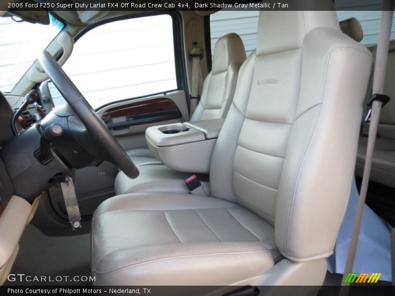 Dark Shadow Gray Metallic / Tan 2006 Ford F250 Super Duty Lariat FX4 Off Road Crew Cab 4x4
