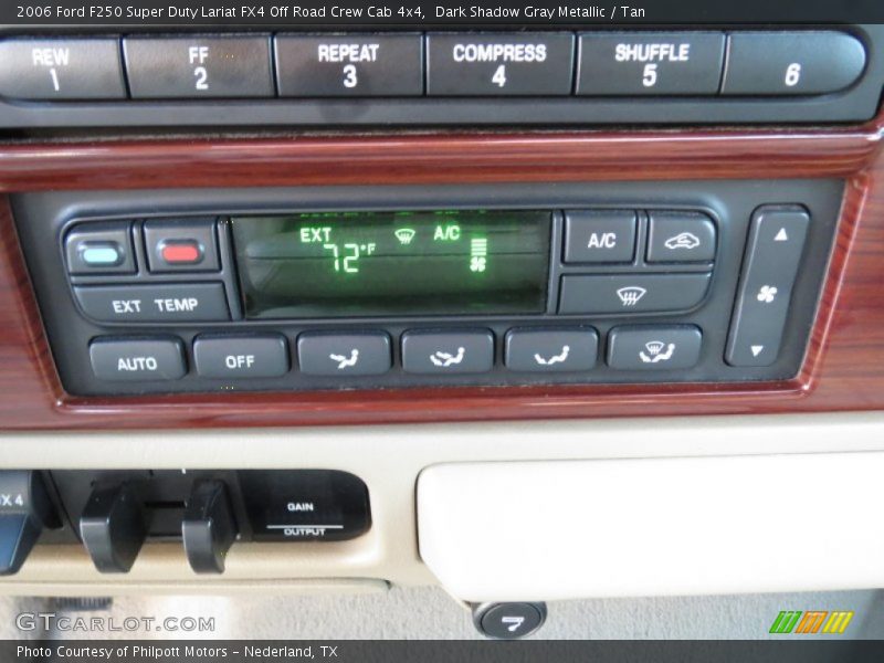 Dark Shadow Gray Metallic / Tan 2006 Ford F250 Super Duty Lariat FX4 Off Road Crew Cab 4x4