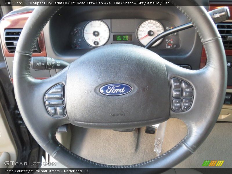 Dark Shadow Gray Metallic / Tan 2006 Ford F250 Super Duty Lariat FX4 Off Road Crew Cab 4x4
