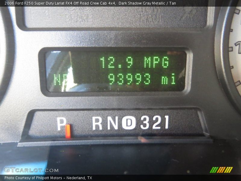 Dark Shadow Gray Metallic / Tan 2006 Ford F250 Super Duty Lariat FX4 Off Road Crew Cab 4x4