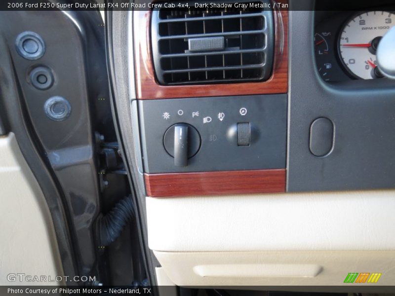 Dark Shadow Gray Metallic / Tan 2006 Ford F250 Super Duty Lariat FX4 Off Road Crew Cab 4x4