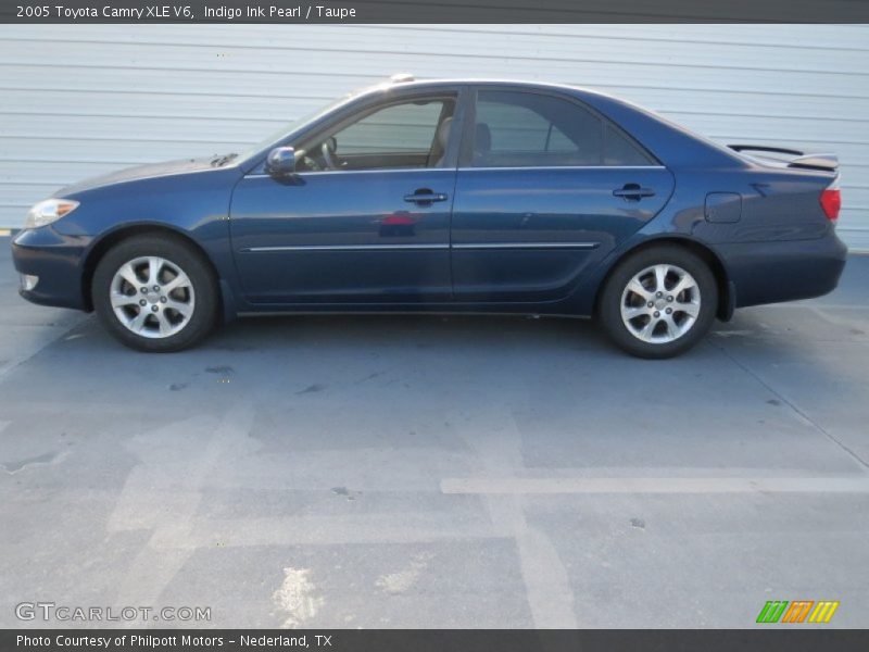Indigo Ink Pearl / Taupe 2005 Toyota Camry XLE V6