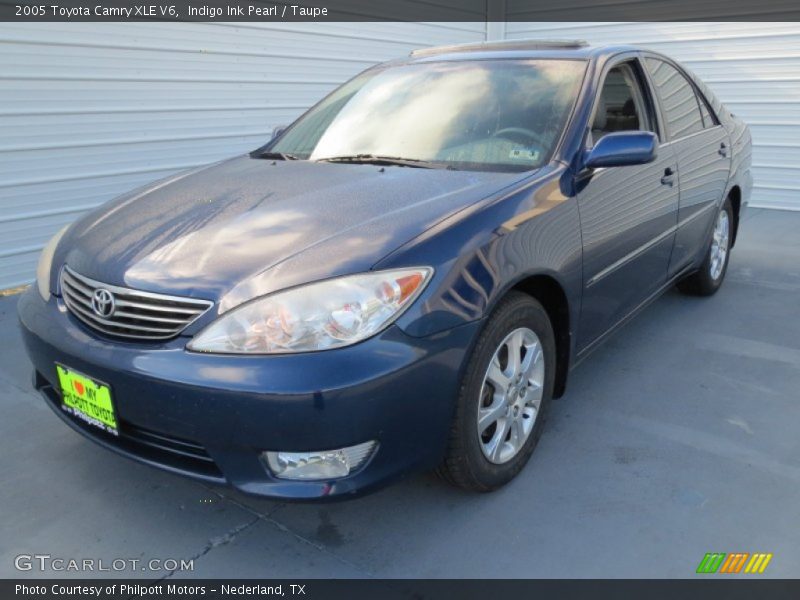 Indigo Ink Pearl / Taupe 2005 Toyota Camry XLE V6