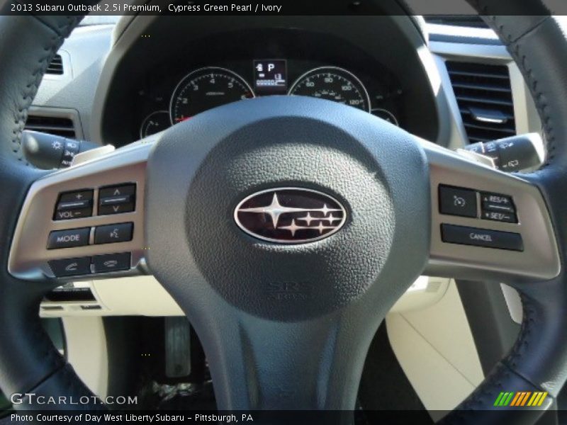 Cypress Green Pearl / Ivory 2013 Subaru Outback 2.5i Premium