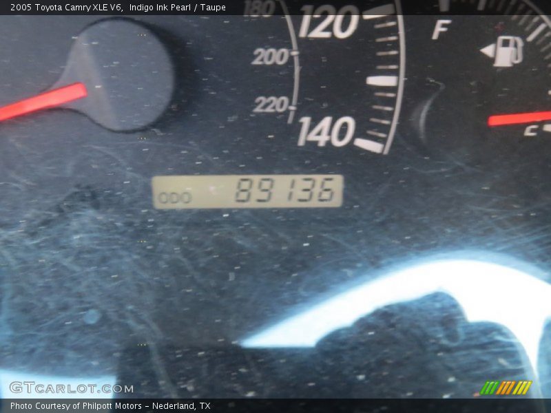 Indigo Ink Pearl / Taupe 2005 Toyota Camry XLE V6