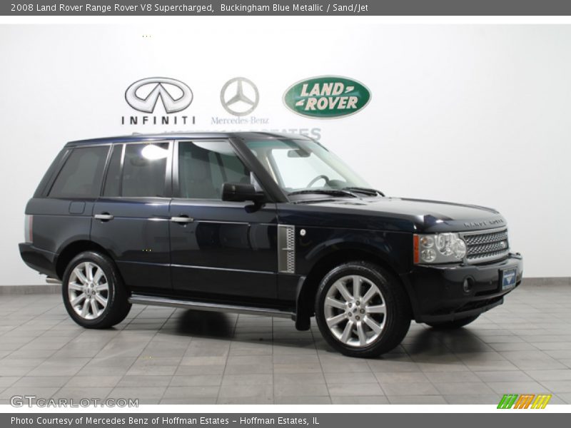 Buckingham Blue Metallic / Sand/Jet 2008 Land Rover Range Rover V8 Supercharged