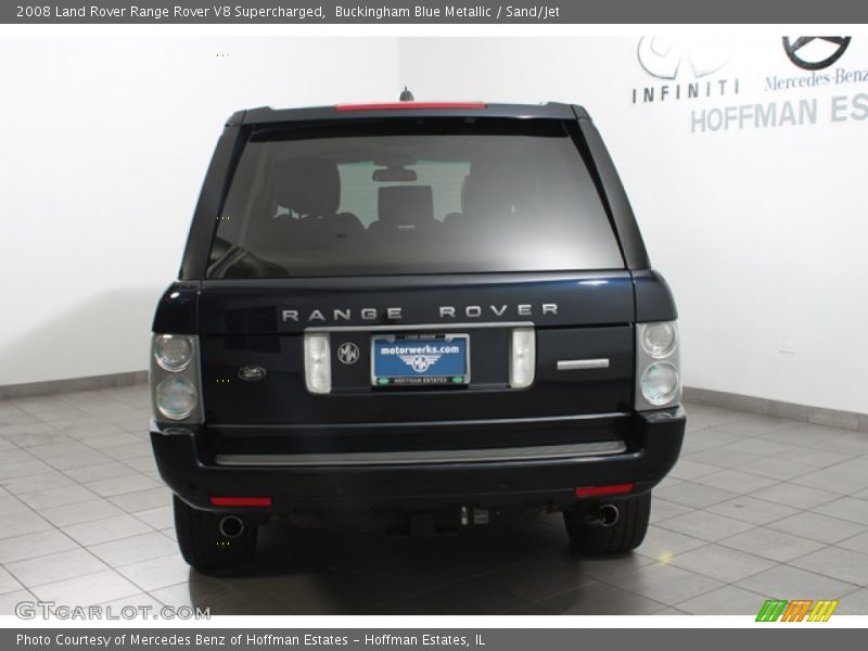 Buckingham Blue Metallic / Sand/Jet 2008 Land Rover Range Rover V8 Supercharged