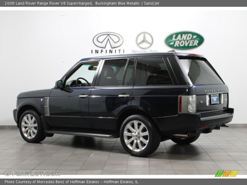 Buckingham Blue Metallic / Sand/Jet 2008 Land Rover Range Rover V8 Supercharged