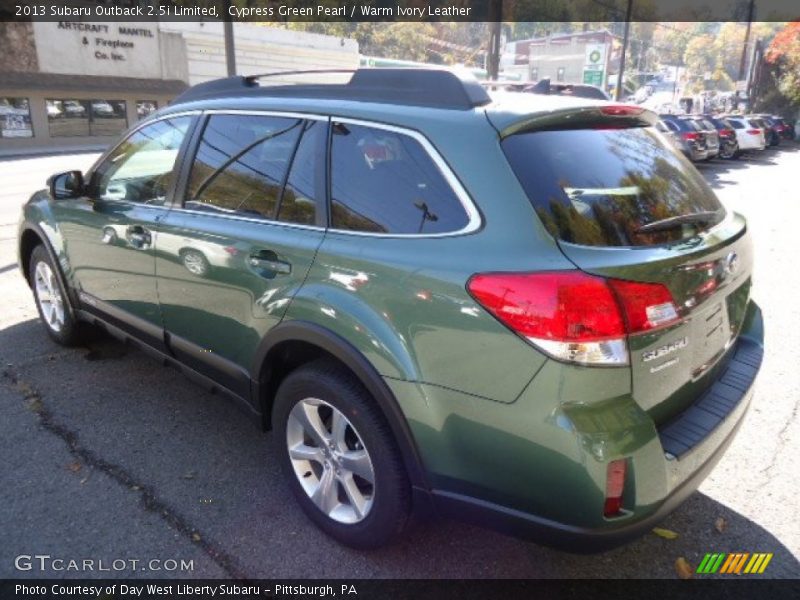 Cypress Green Pearl / Warm Ivory Leather 2013 Subaru Outback 2.5i Limited