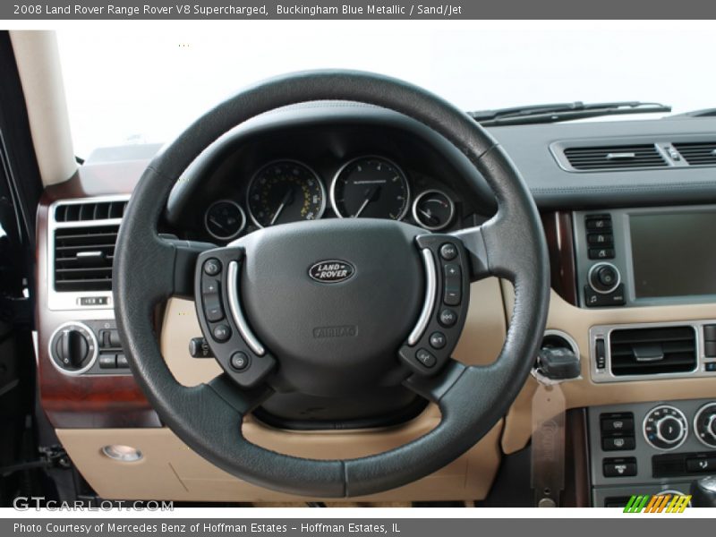Buckingham Blue Metallic / Sand/Jet 2008 Land Rover Range Rover V8 Supercharged