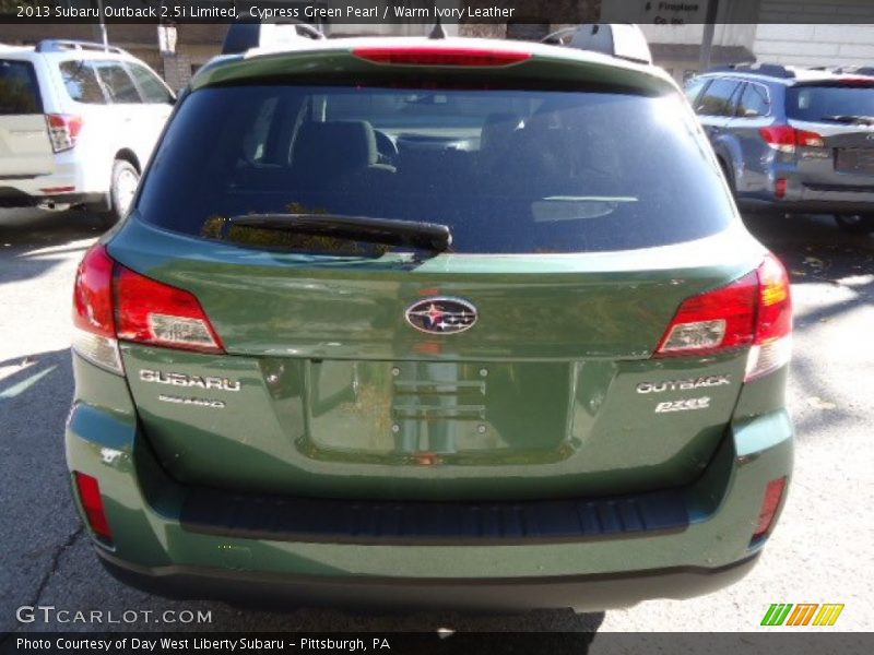 Cypress Green Pearl / Warm Ivory Leather 2013 Subaru Outback 2.5i Limited