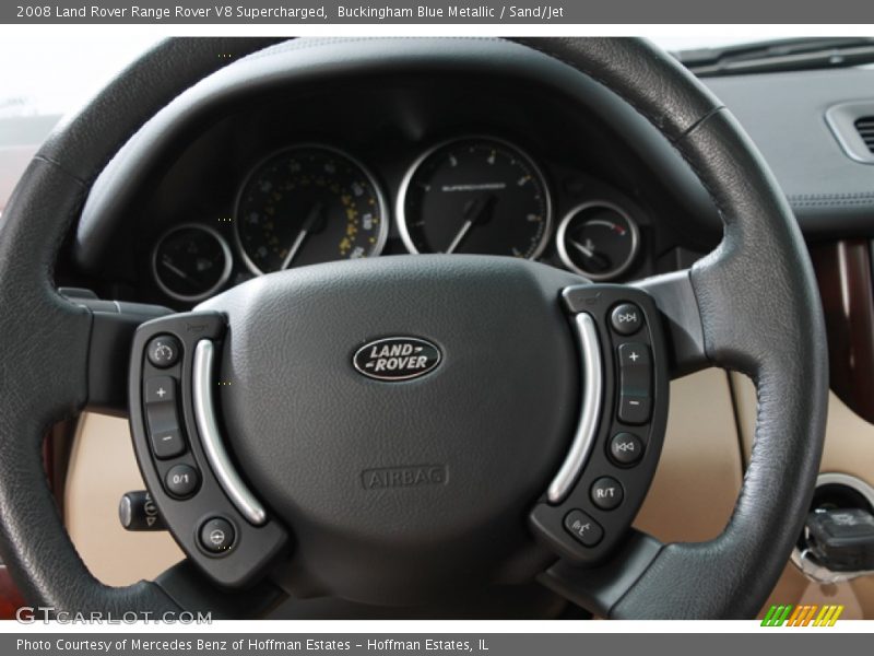 Buckingham Blue Metallic / Sand/Jet 2008 Land Rover Range Rover V8 Supercharged