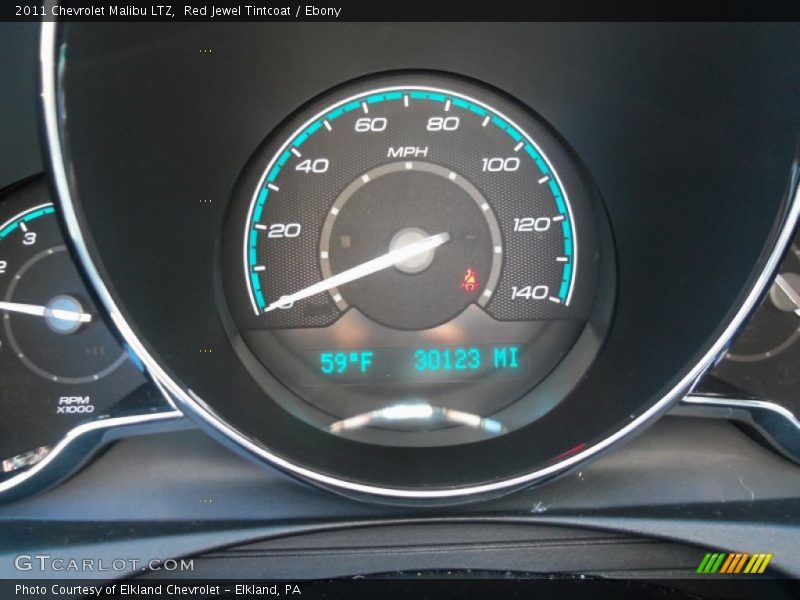 Red Jewel Tintcoat / Ebony 2011 Chevrolet Malibu LTZ