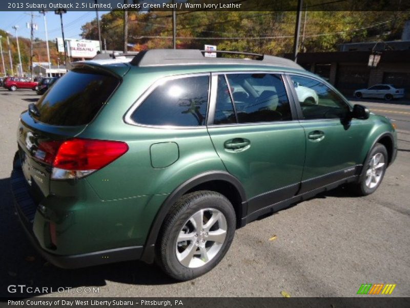 Cypress Green Pearl / Warm Ivory Leather 2013 Subaru Outback 2.5i Limited
