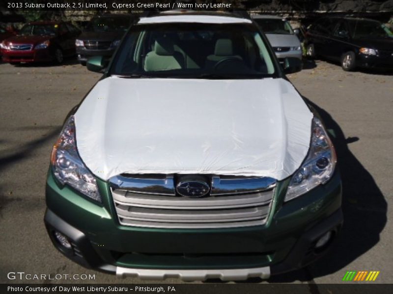 Cypress Green Pearl / Warm Ivory Leather 2013 Subaru Outback 2.5i Limited