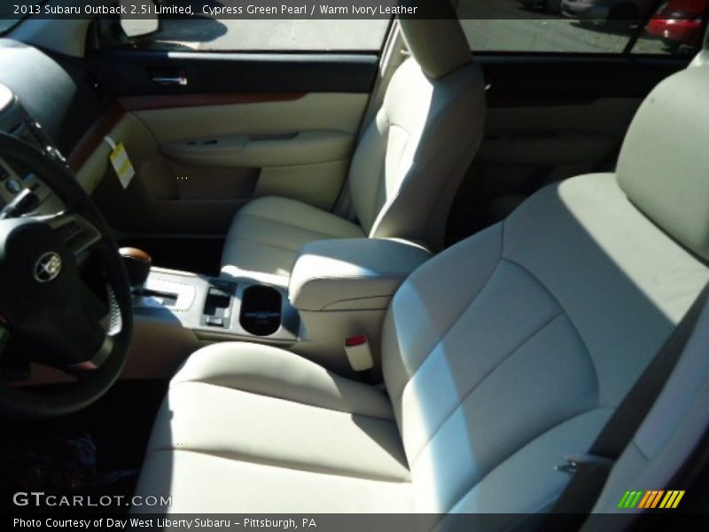 Cypress Green Pearl / Warm Ivory Leather 2013 Subaru Outback 2.5i Limited