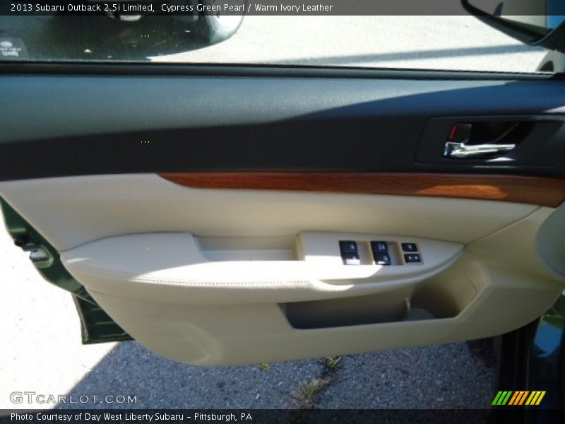 Cypress Green Pearl / Warm Ivory Leather 2013 Subaru Outback 2.5i Limited