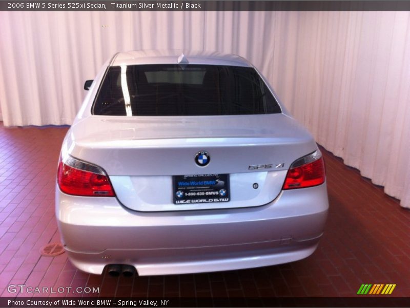 Titanium Silver Metallic / Black 2006 BMW 5 Series 525xi Sedan