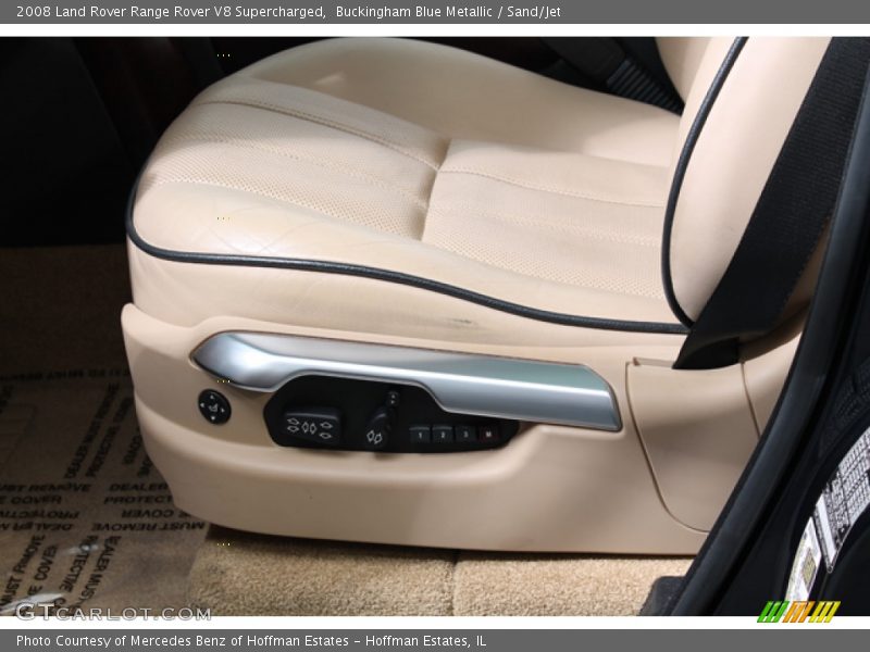 Buckingham Blue Metallic / Sand/Jet 2008 Land Rover Range Rover V8 Supercharged