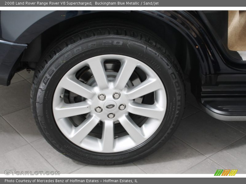 Buckingham Blue Metallic / Sand/Jet 2008 Land Rover Range Rover V8 Supercharged