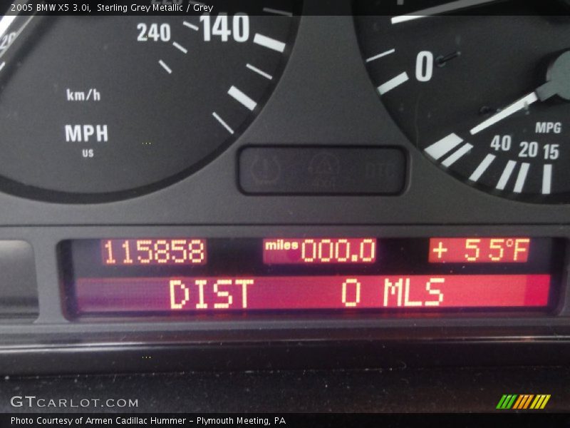 Sterling Grey Metallic / Grey 2005 BMW X5 3.0i