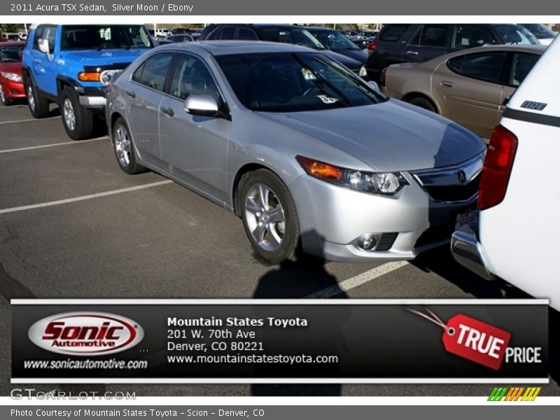 Silver Moon / Ebony 2011 Acura TSX Sedan